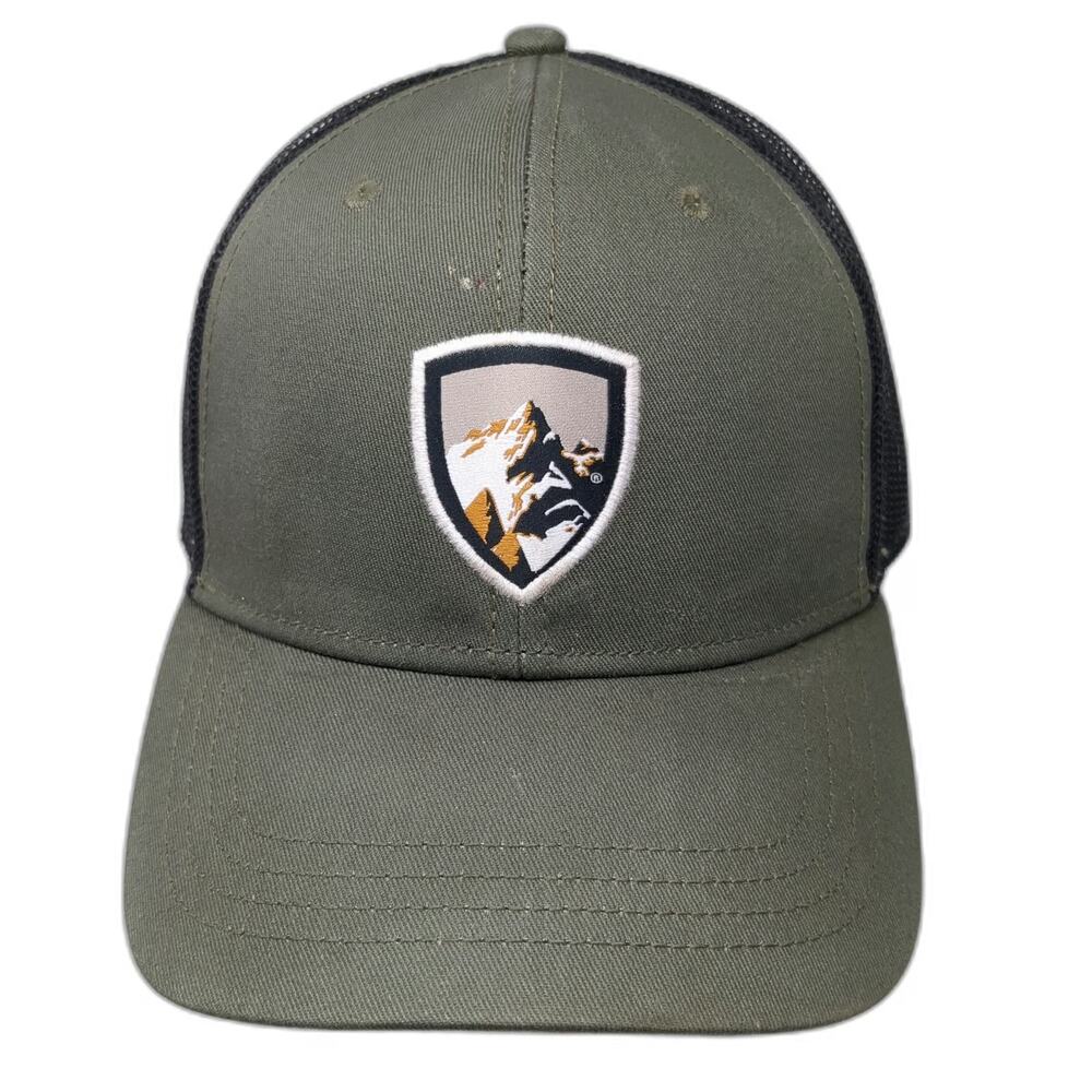 KÜHL Trucker Hat Green One Size Mesh Back Mountain Patch Snapback Curved Bill